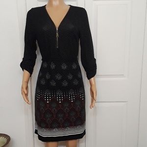 Allison Brittney zipper neck dress